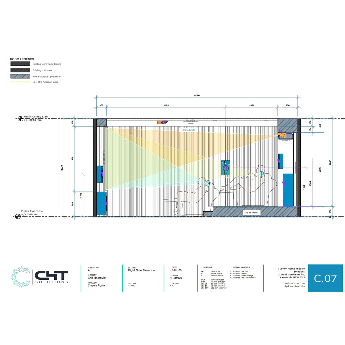 CHT Solutions Home Theatre Room Design - 3D Model & Design Support Service