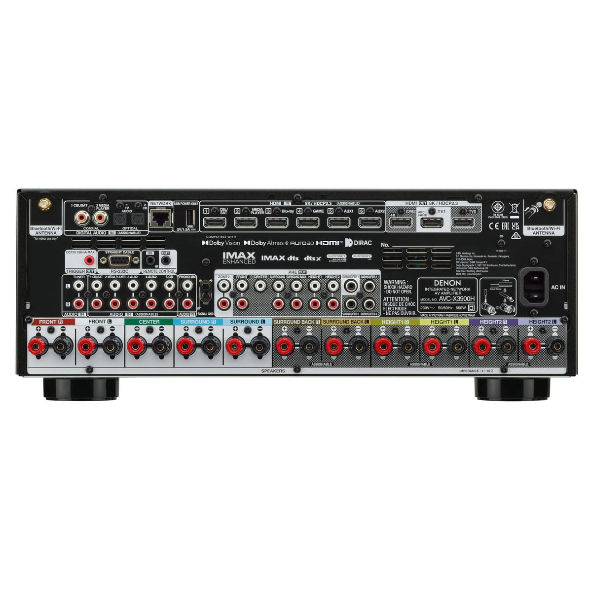 Denon Denon AVC-X3900H 9.4ch AV Receiver Dolby Atmos 105W AV Receivers
