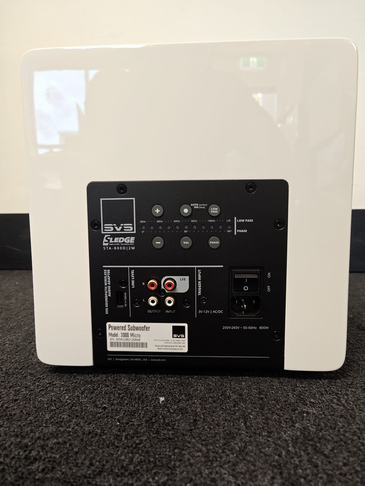 SVS Sound SVS 3000 Micro Subwoofer - Piano Gloss White - Ex Demo Subwoofers