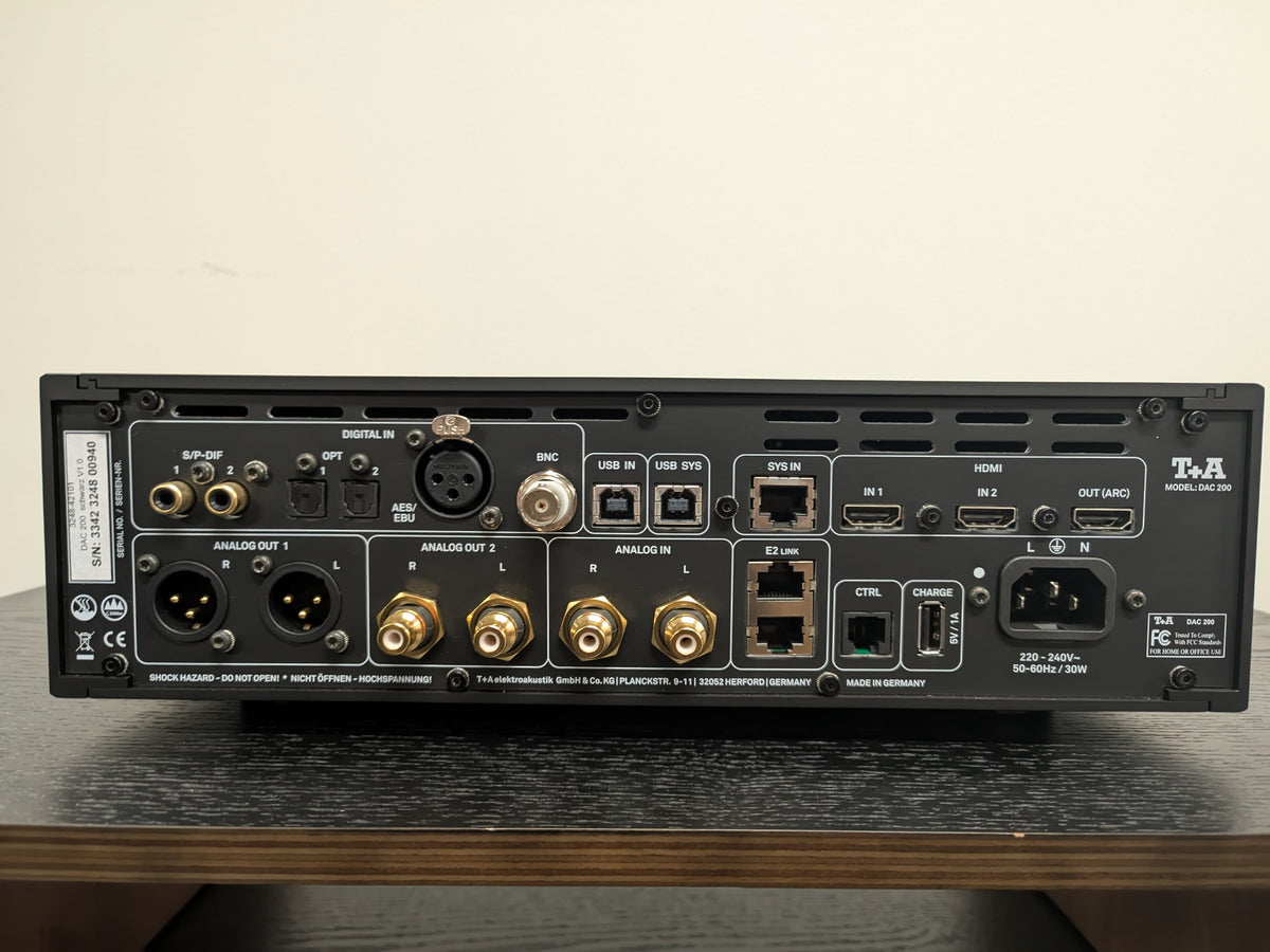 T+A T+A DAC 200 D/A Converter & Preamplifier with HDMI Module - Black - Ex Demo DAC
