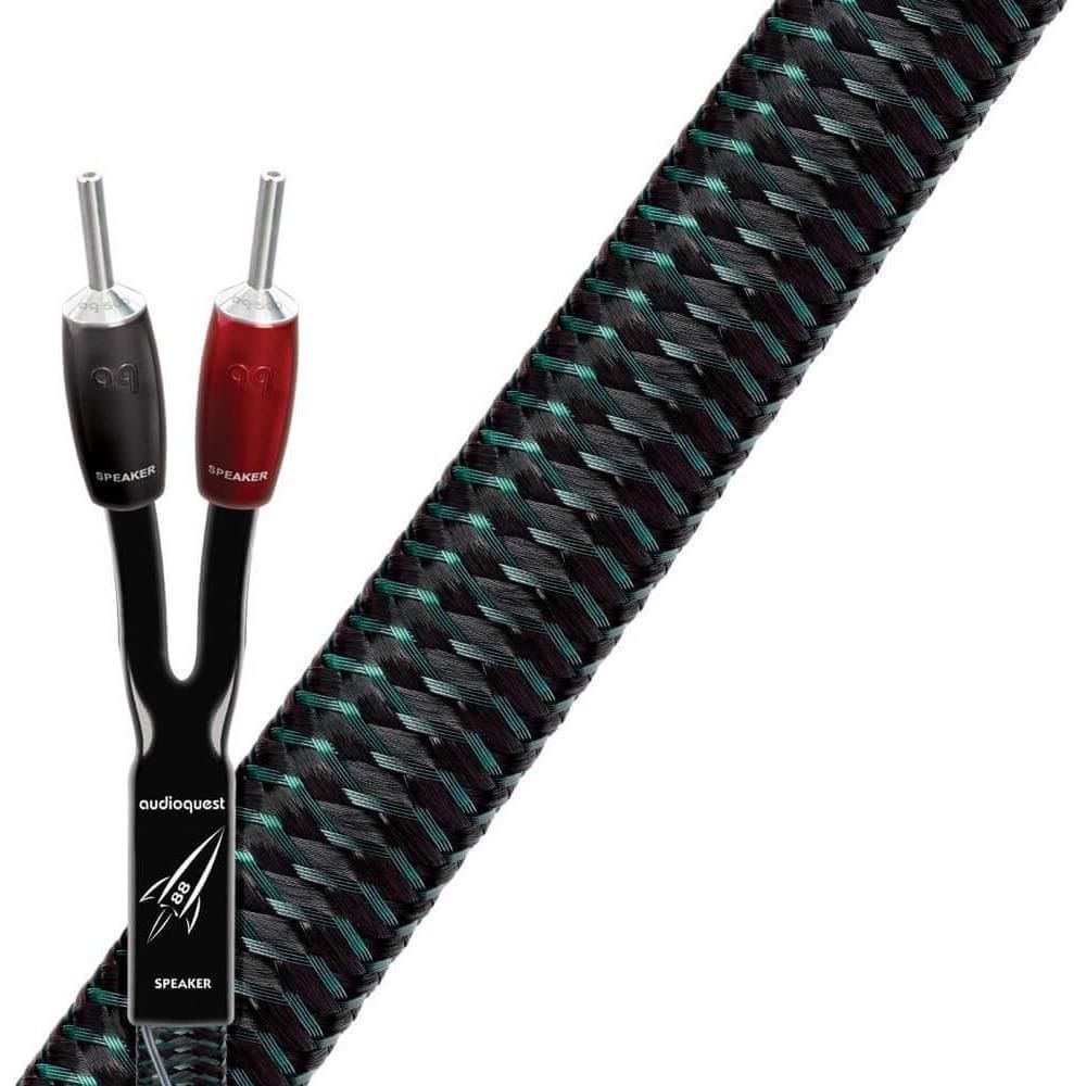 AudioQuest AudioQuest Rocket 88 Terminated Speaker Cable (Pair Silver Banana Plugs) Speaker Cables