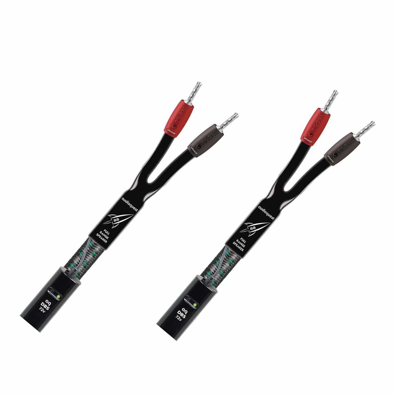 AudioQuest Rocket 88 Terminated Speaker Cable Pair (Silver Banana Plug