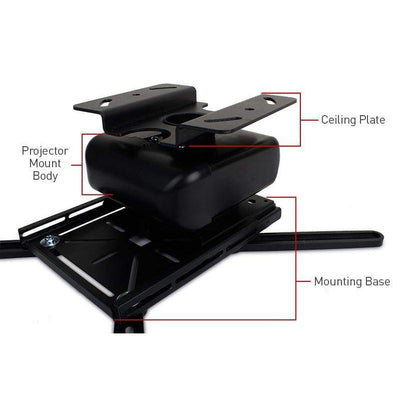 Strong Strong Projector Mounting Bracket  with Fine Adjustment in Black Projector Mounts