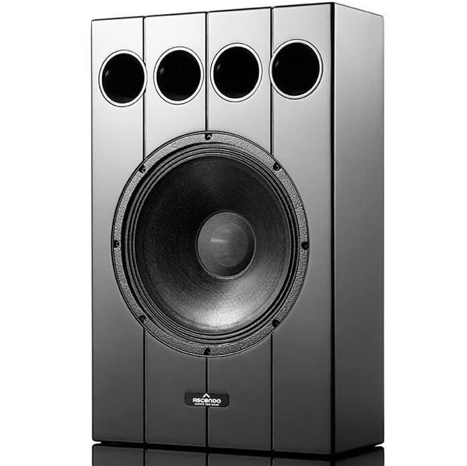 Ascendo Ascendo 12" Coax Passive Monitor on Wall Speaker - Black (Single) Home Cinema Speakers