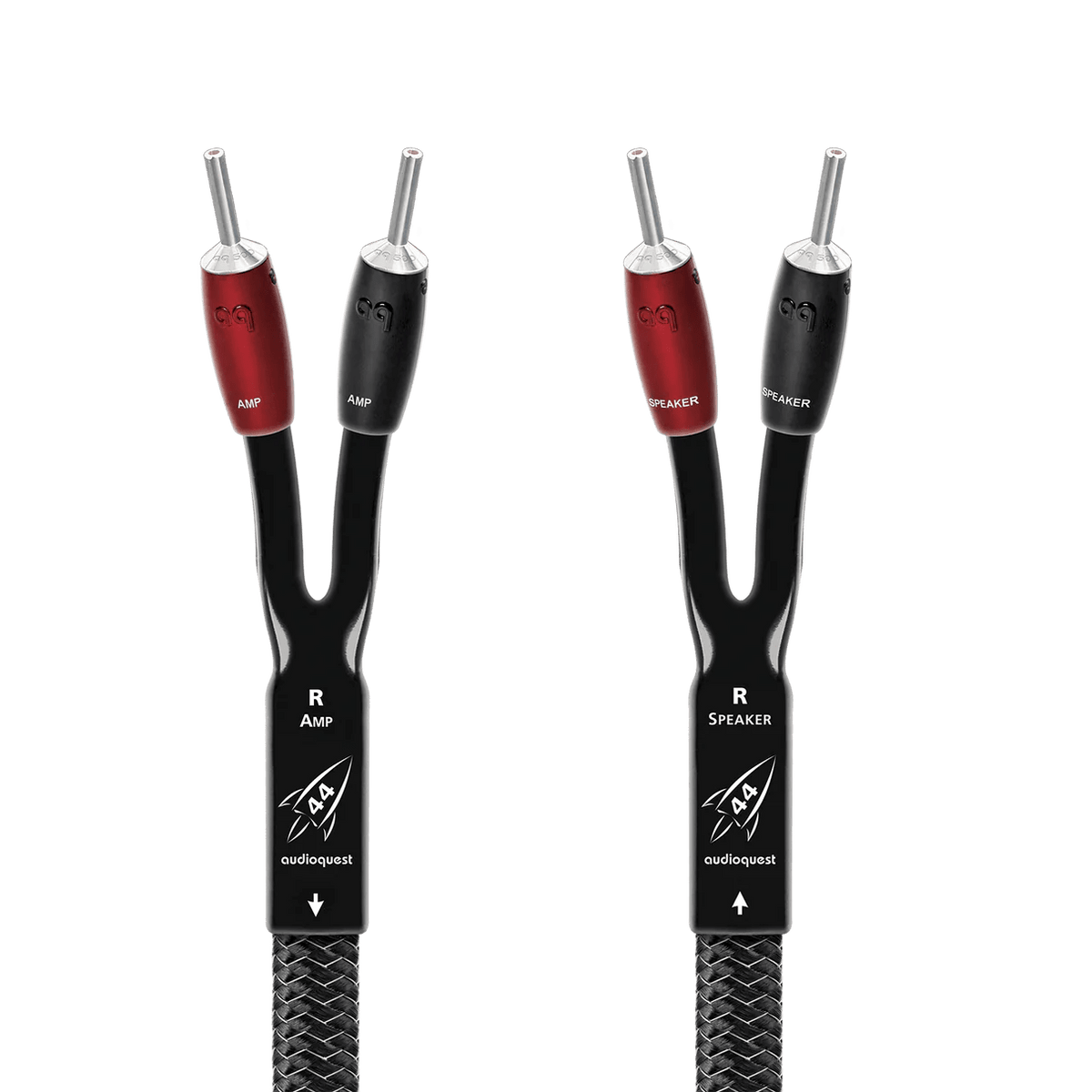 AudioQuest AudioQuest Rocket 44 Full Range Speaker Cable Pair (Silver Banana Plugs) Speaker Cables