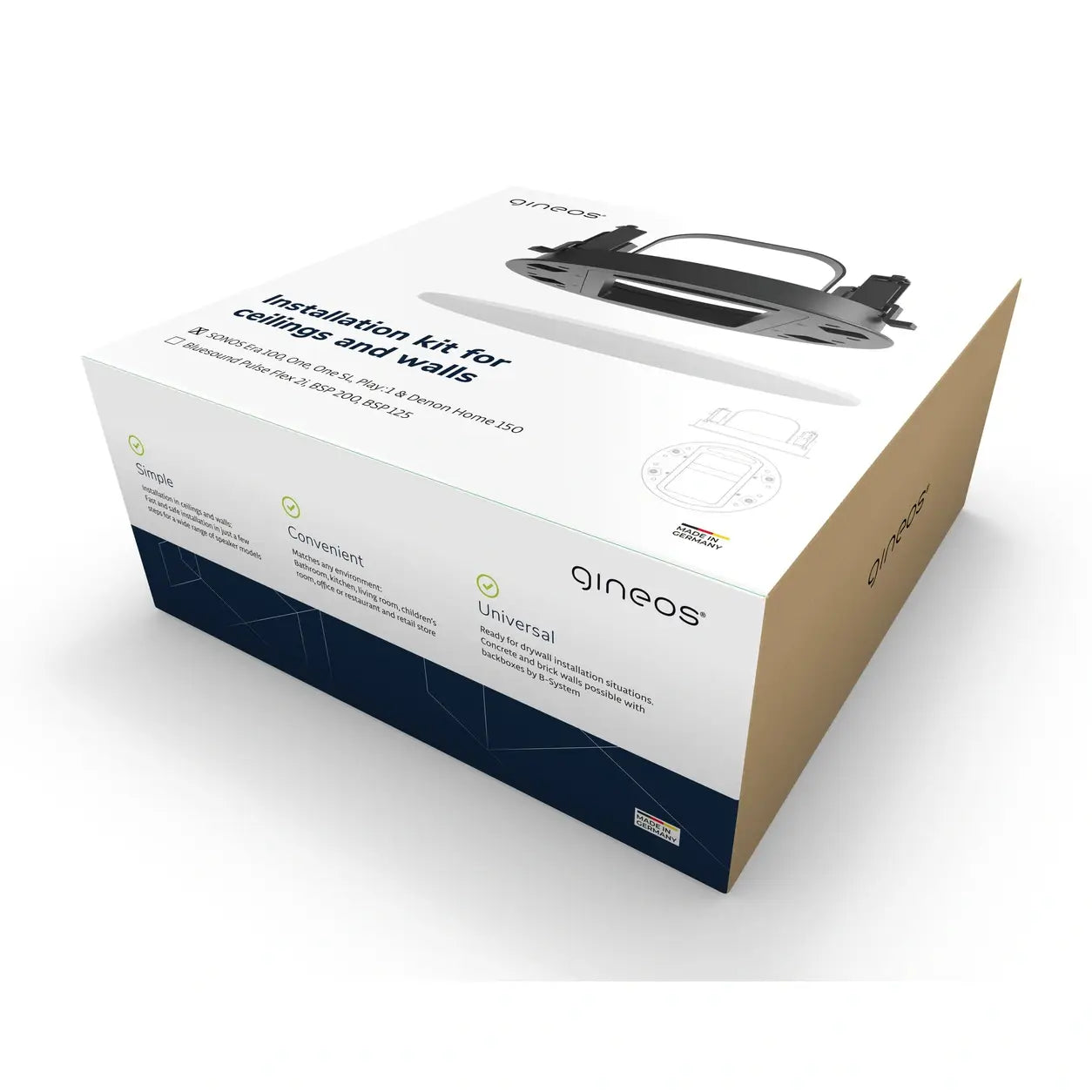 CHT Solutions Gineos Ceiling Mounting Kit for Sonos ERA100, ONE, ONE SL and Play:1