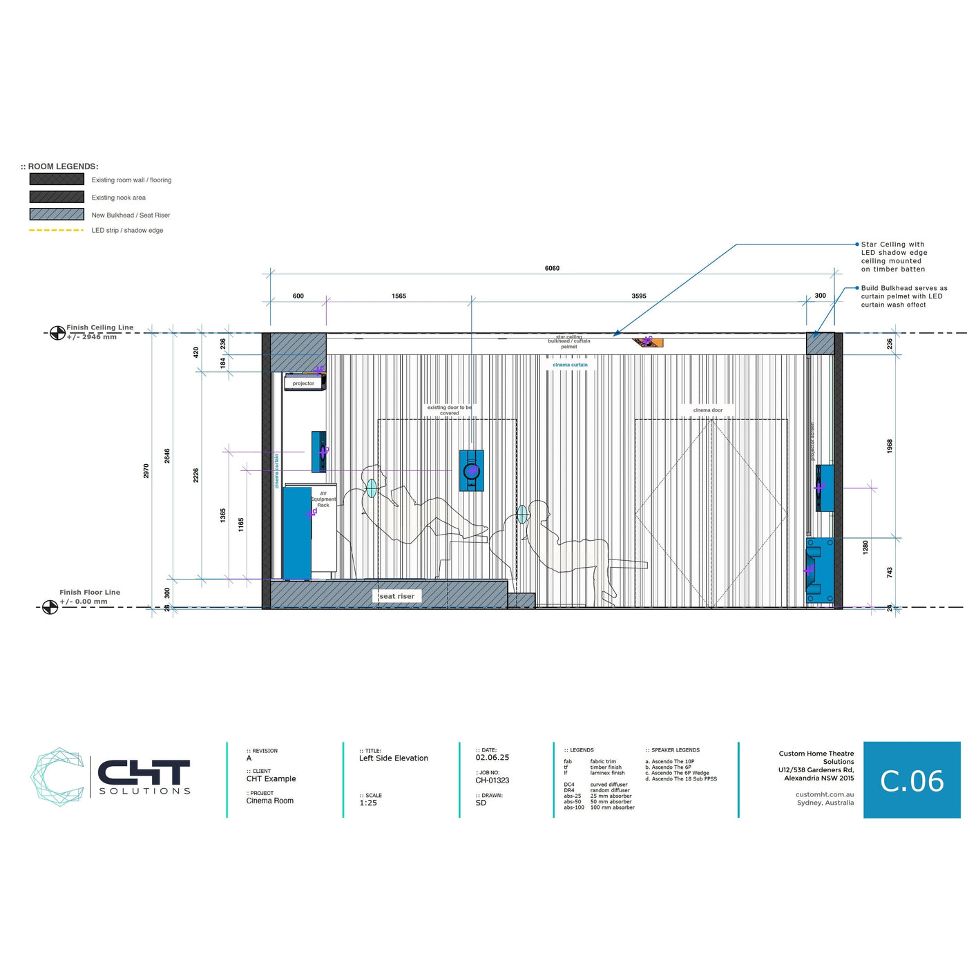 CHT Solutions Home Theatre Room Design - 3D Model & Design Support Service