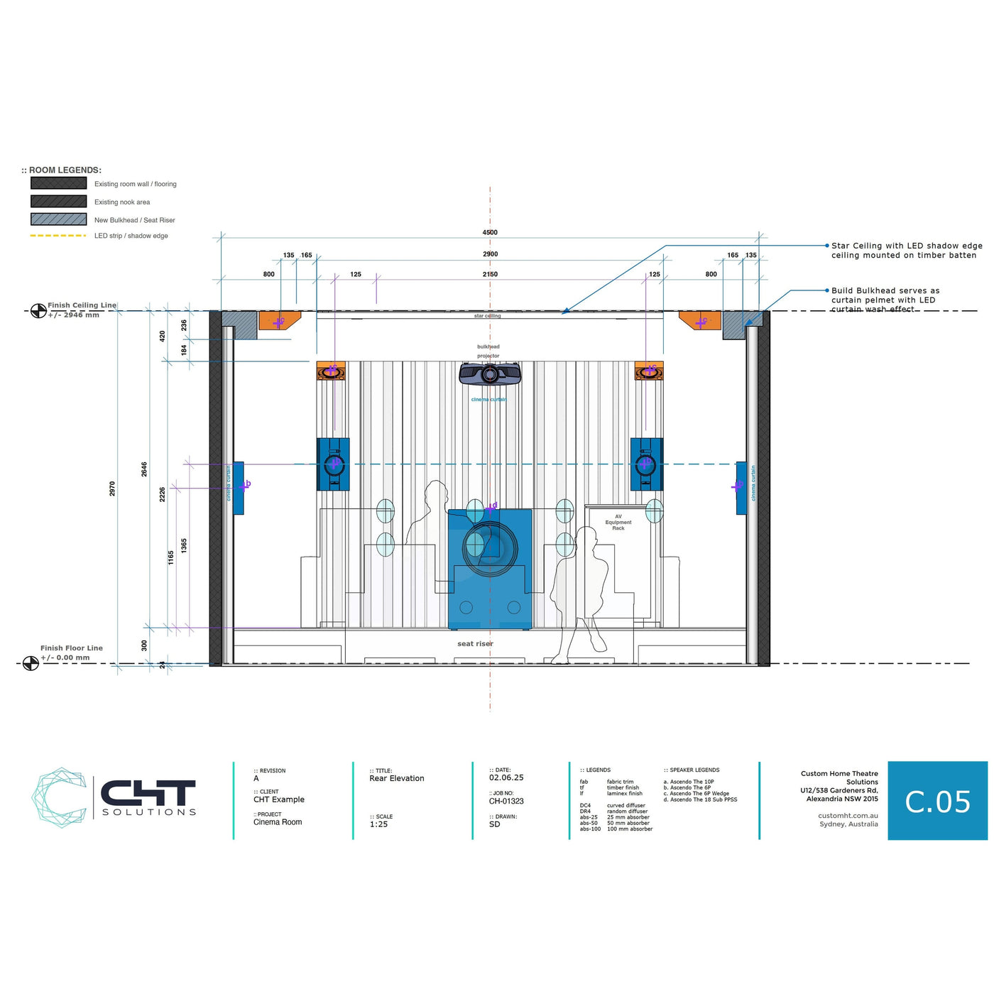CHT Solutions Home Theatre Room Design - 3D Model & Design Support Service
