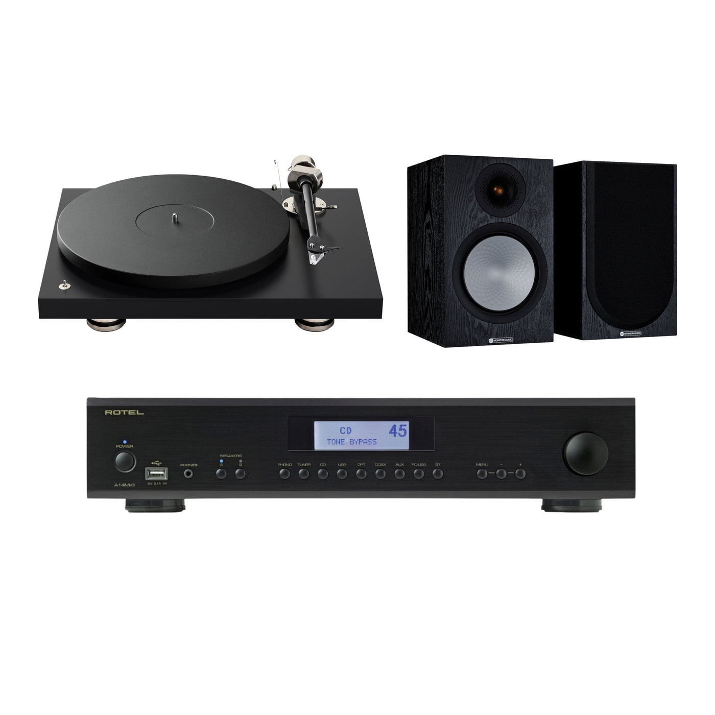 CHT Solutions Black Fortnight - Pro Audio Turntable System Pack Stereo Packages