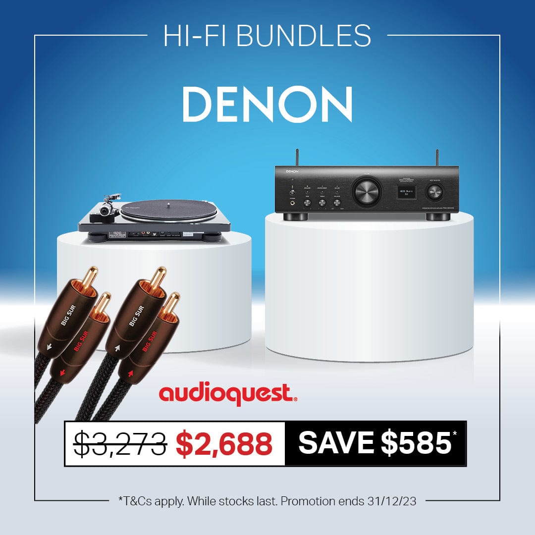 Denon Denon PMA-900HNE + DP-450USB Package with AudioQuest Bigsur Interconnect Integrated Amplifiers