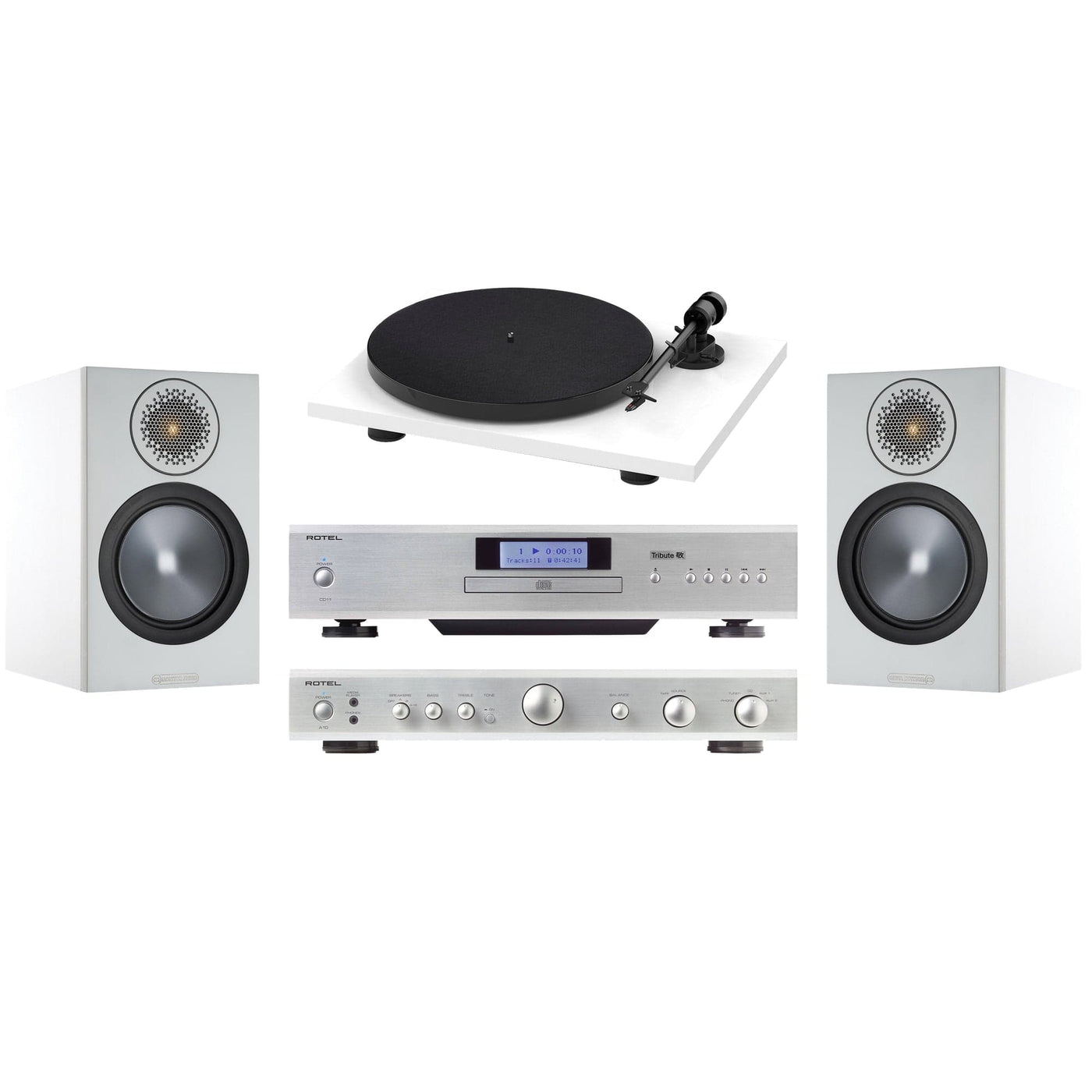 Monitor Audio Bronze Beats Stereo Package with Monitor Audio, Rotel and Pro-Ject Stereo Packages