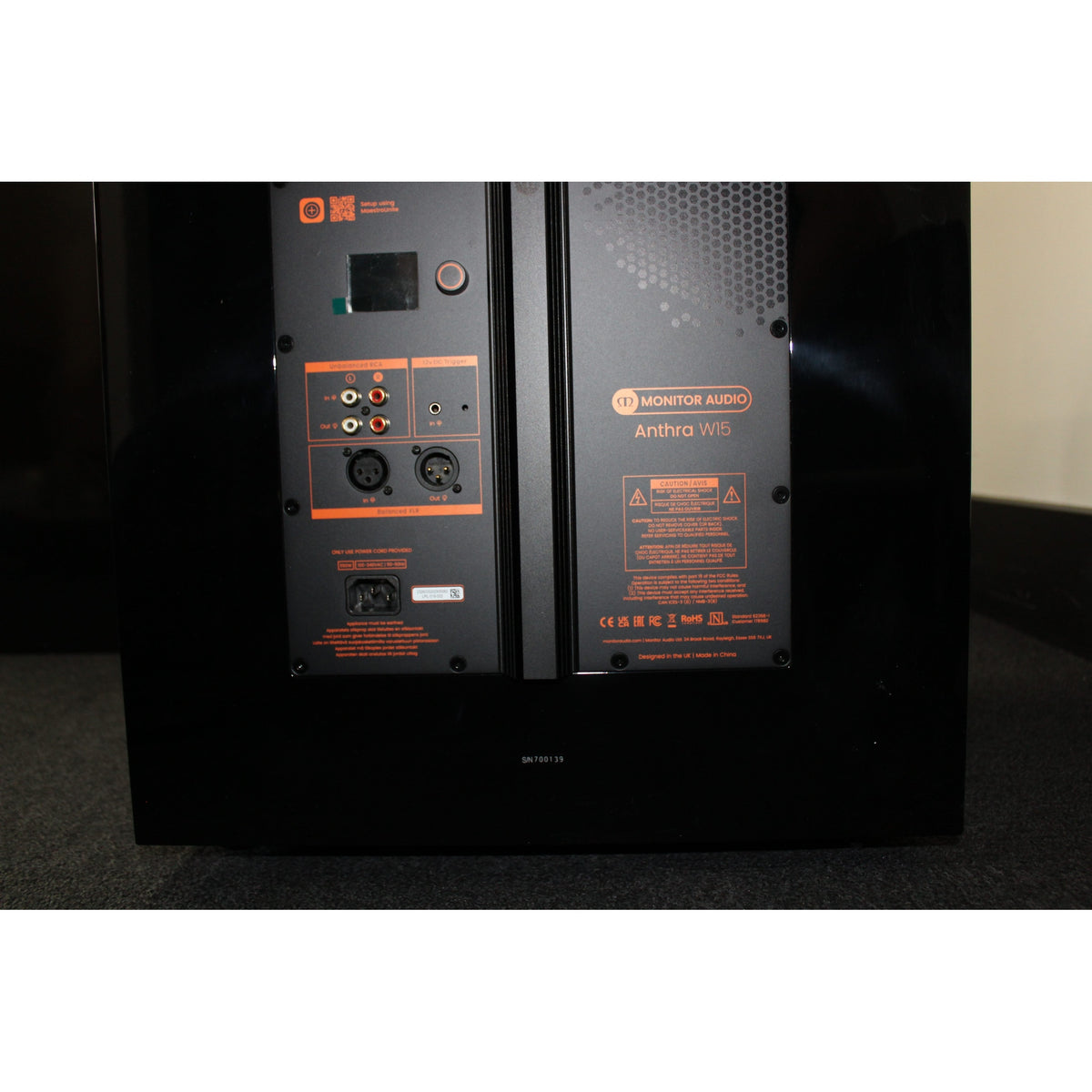 Monitor Audio Monitor Audio Anthra W15 Subwoofer - Gloss Black - Ex Demo Subwoofers