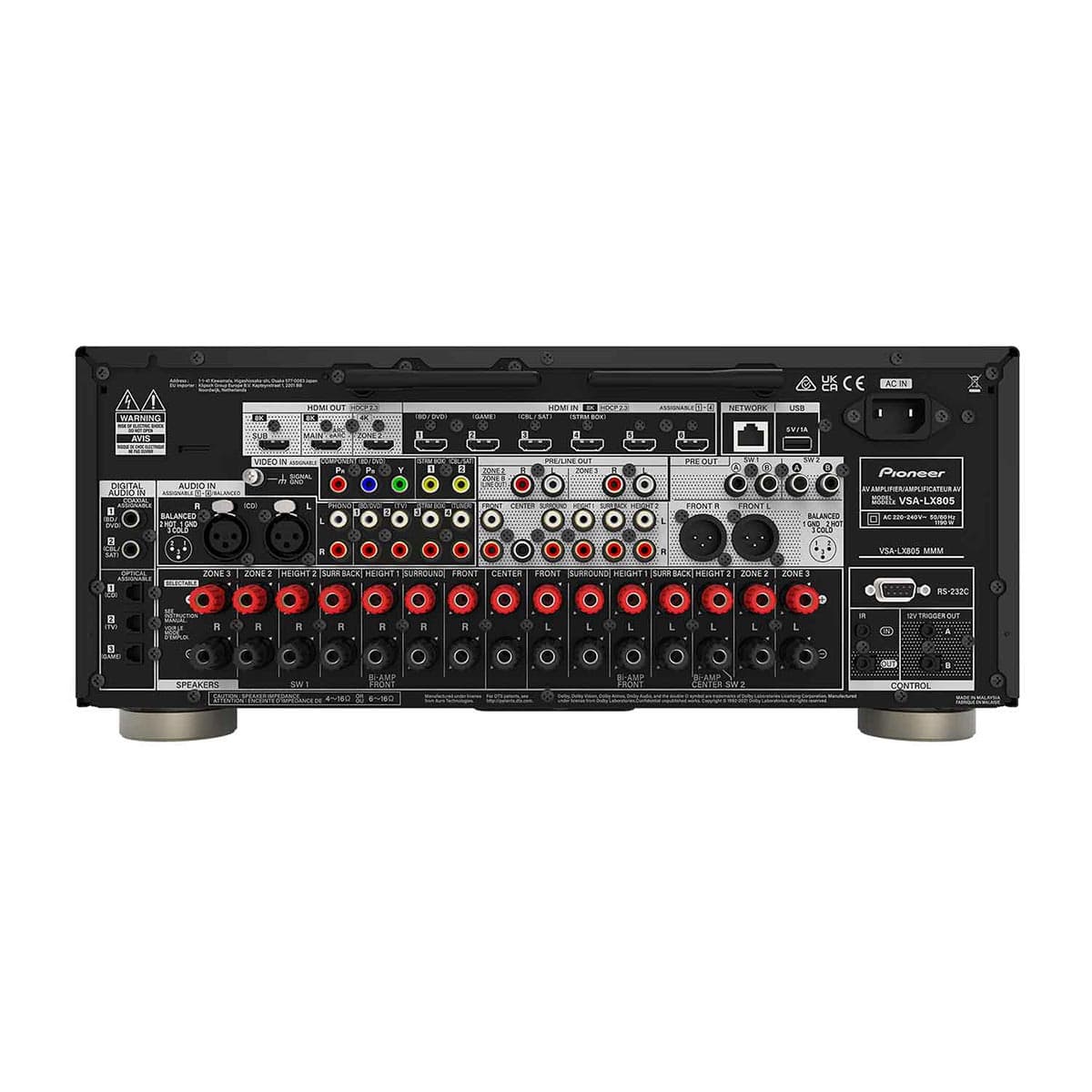 Pioneer Pioneer VSA-LX805 11.4ch AV Receiver Dirac Live AV Receivers