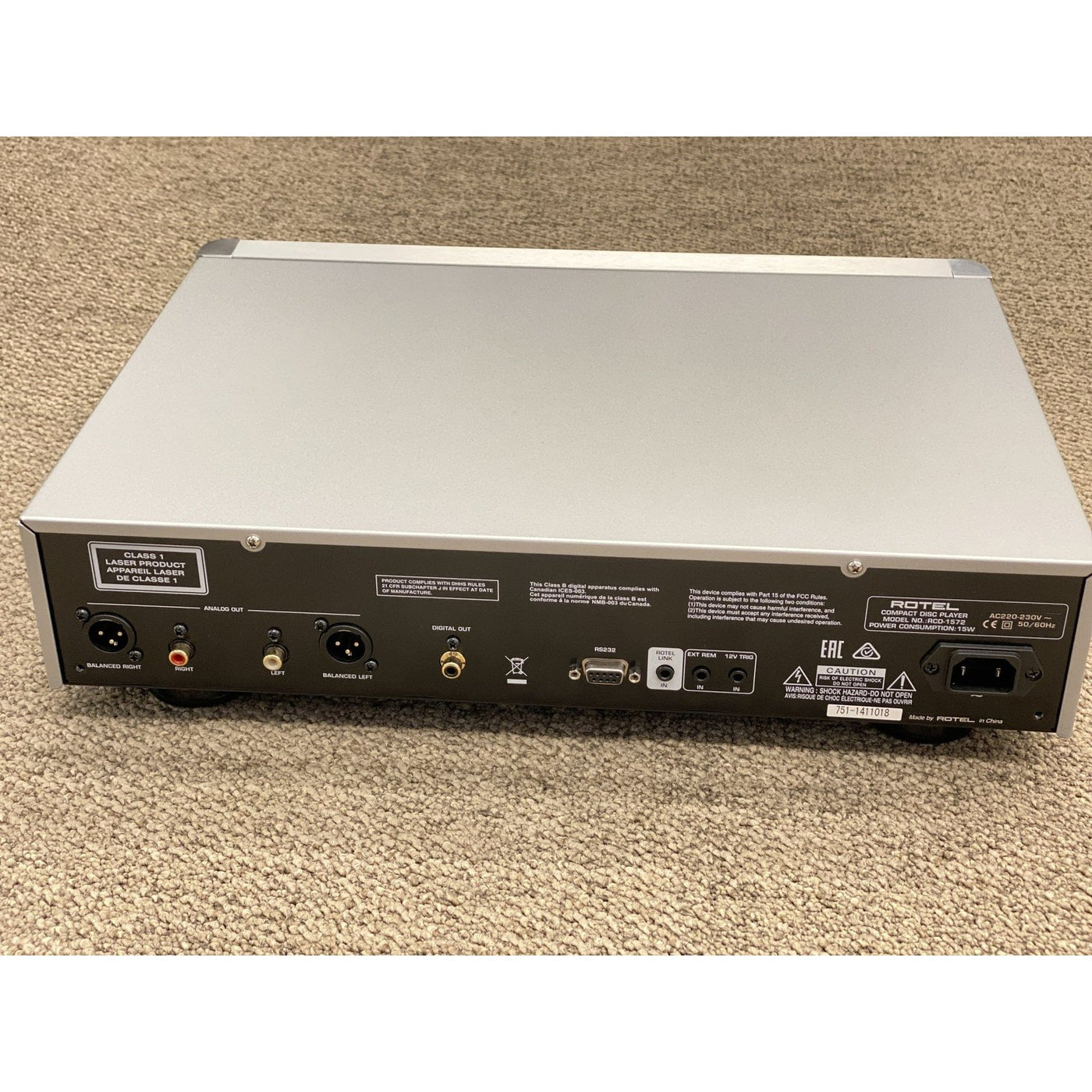Rotel Rotel RCD-1572 CD Player Silver - Refurbished CD Players