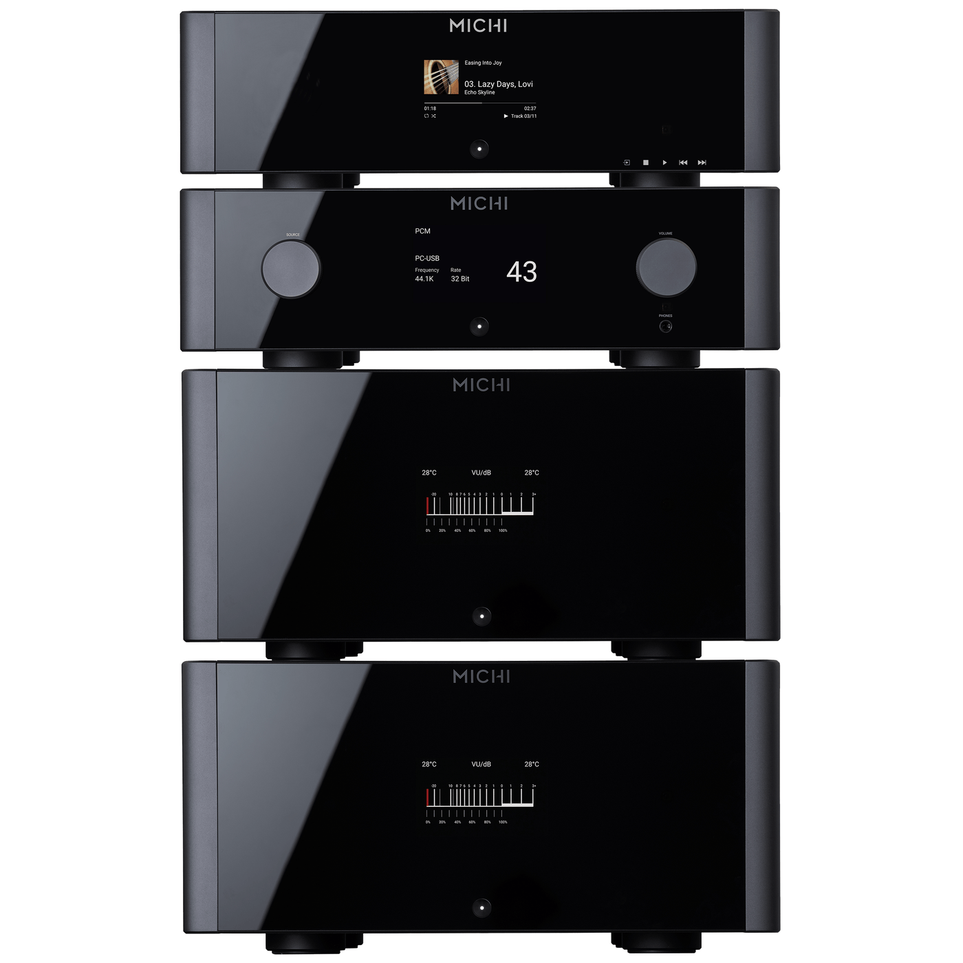 Rotel Michi P5 + M8 + M8 + Q5 Stack Stereo Packages