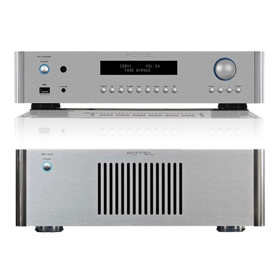 Rotel Rotel RC1572 MKII Preamplifier & RB1552 MKII Power Amplifier Combo Stereo Packages
