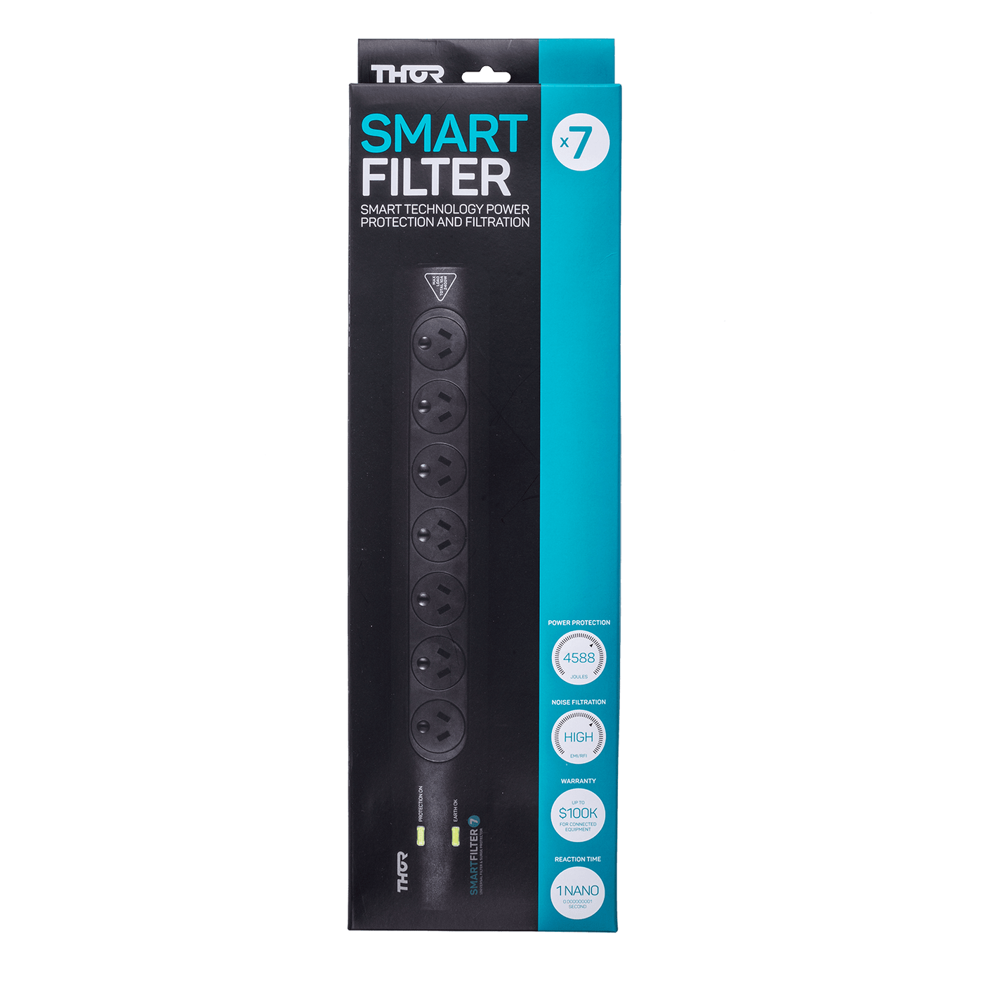 Thor Thor D/145 7 Way Surge Protector with Better Filtration Power