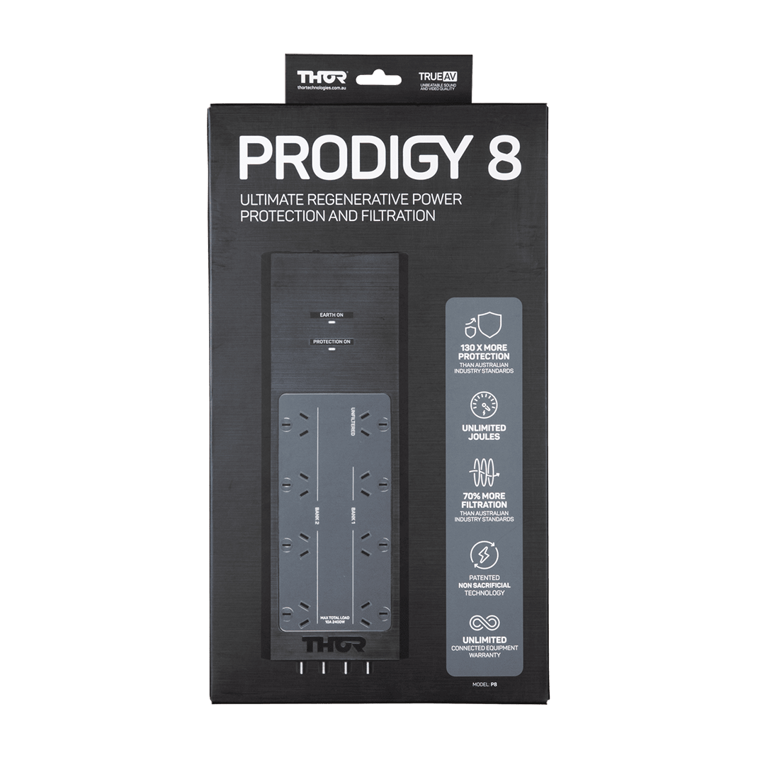 Thor Thor Prodigy P8 Surge Protection Powerboard 8-Way with Elite Filtration Power Distribution