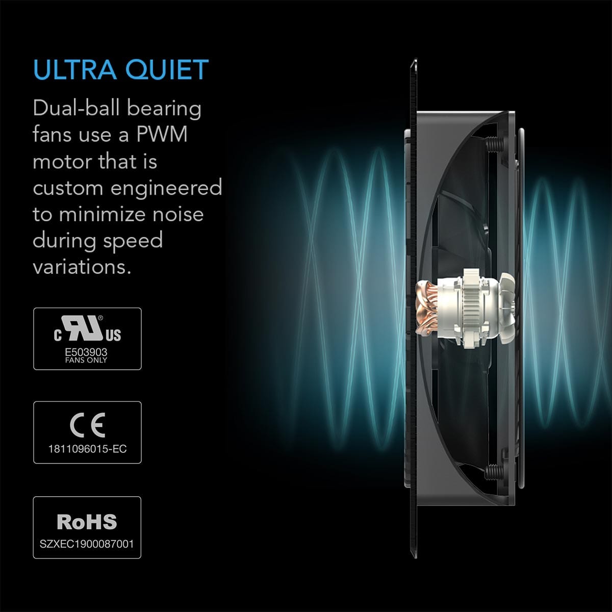 AC Infinity AC Infinity AIRPLATE S1 AV Cabinet Cooling System - 80mm Fan Component Cooling