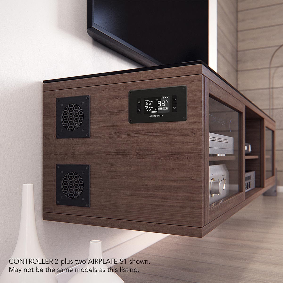 AC Infinity AC Infinity AIRPLATE S1 AV Cabinet Cooling System - 80mm Fan Component Cooling