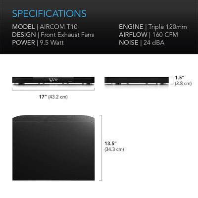 AC Infinity AC Infinity AIRCOM T10 PRO AV Component Cooling System - Front Exhaust Component Cooling