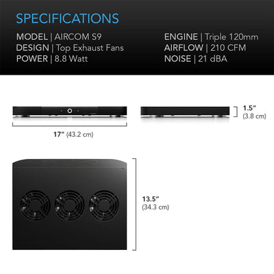 AC Infinity AC Infinity AIRCOM S9 AV Component Cooling System - Top Exhaust Component Cooling