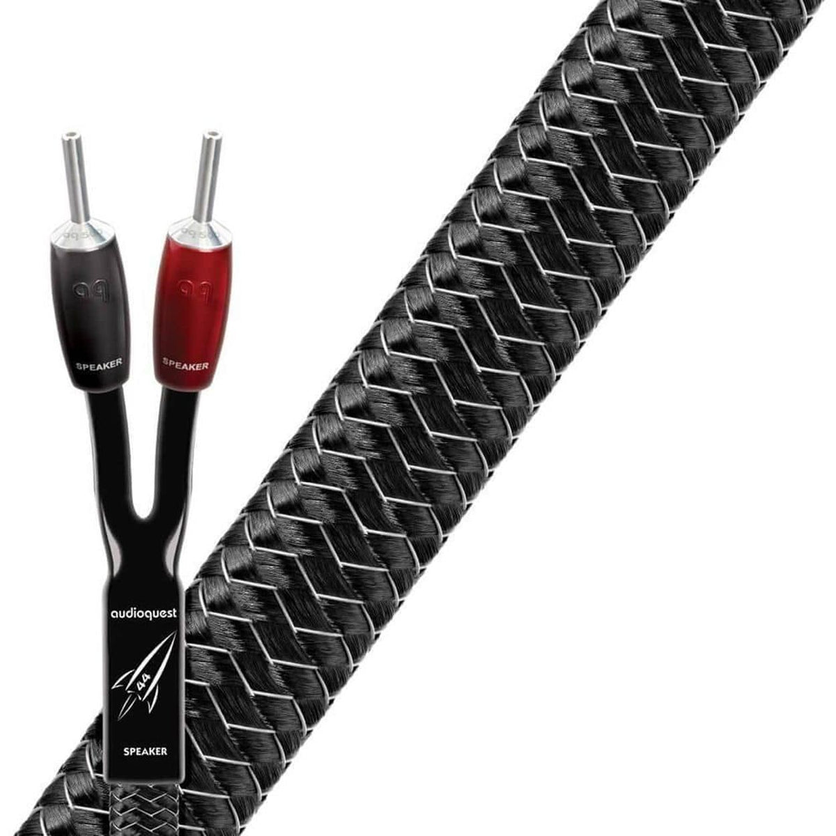 AudioQuest AudioQuest Rocket 44 Terminated Speaker Cable (Pair Silver Banana Plugs) Speaker Cables