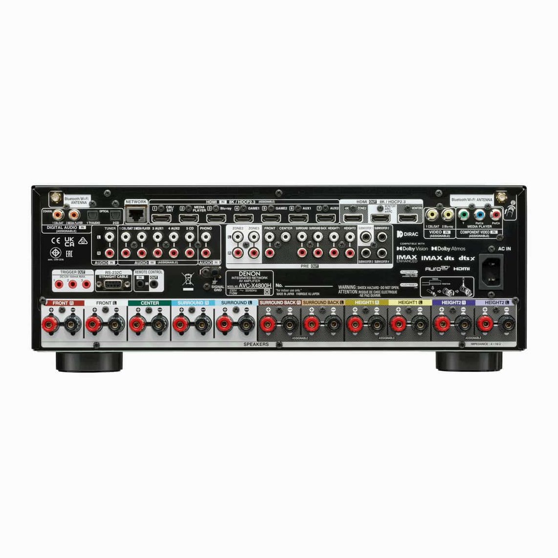 Denon Denon AVC-X4800H 9.4ch 8K AV Receiver AV Receivers