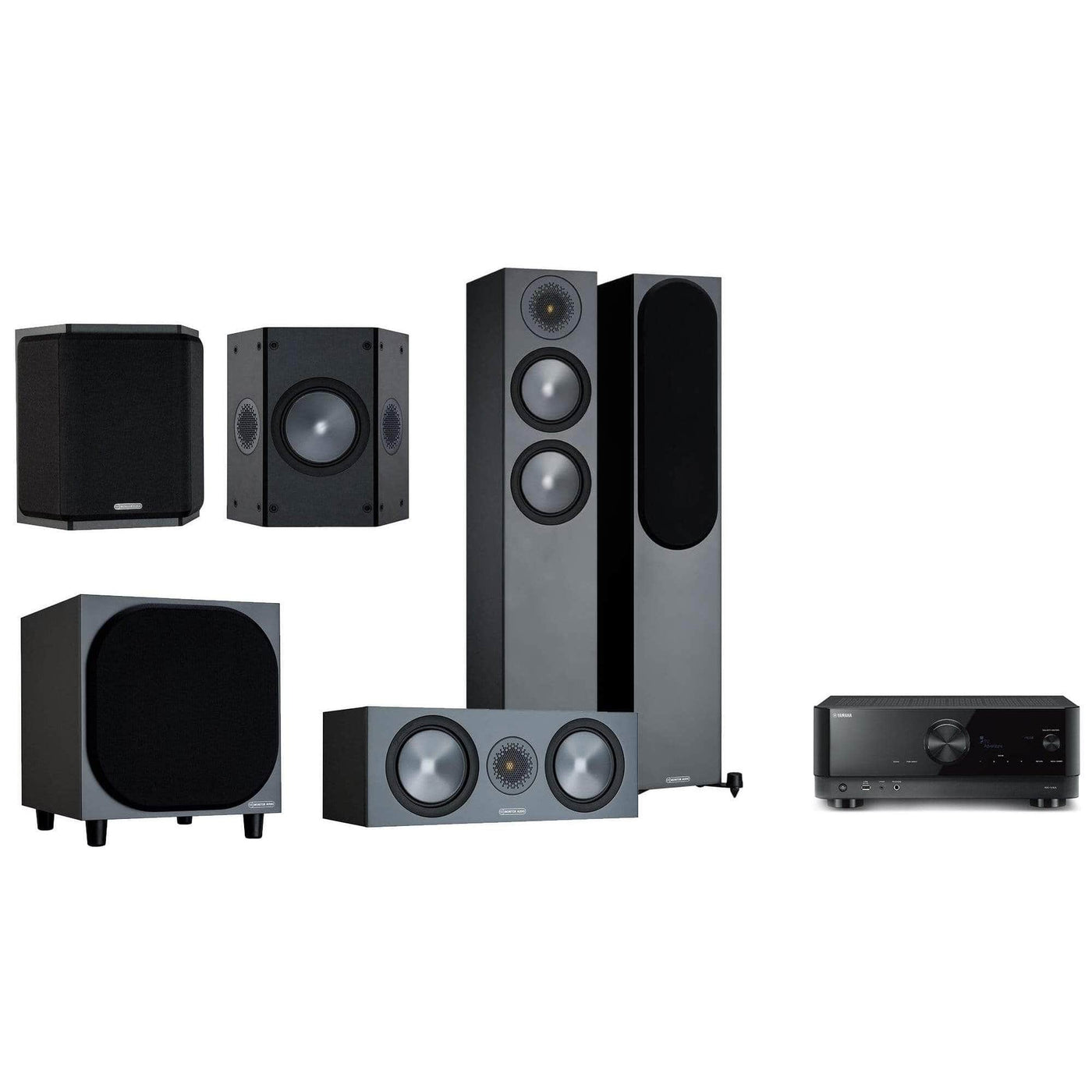 Monitor Audio Monitor Audio Bronze 200 5.1ch Package With Yamaha RX-V4A AV Receiver Home Theatre Packages