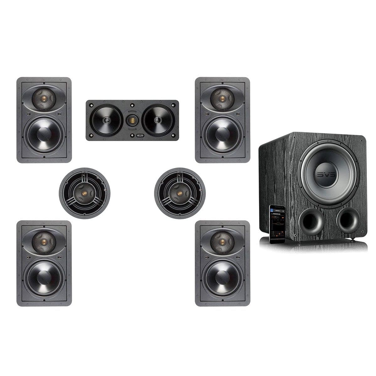 Monitor Audio Monitor Audio 5.1.2ch In-Wall Package with PB1000 Pro Speaker Packages