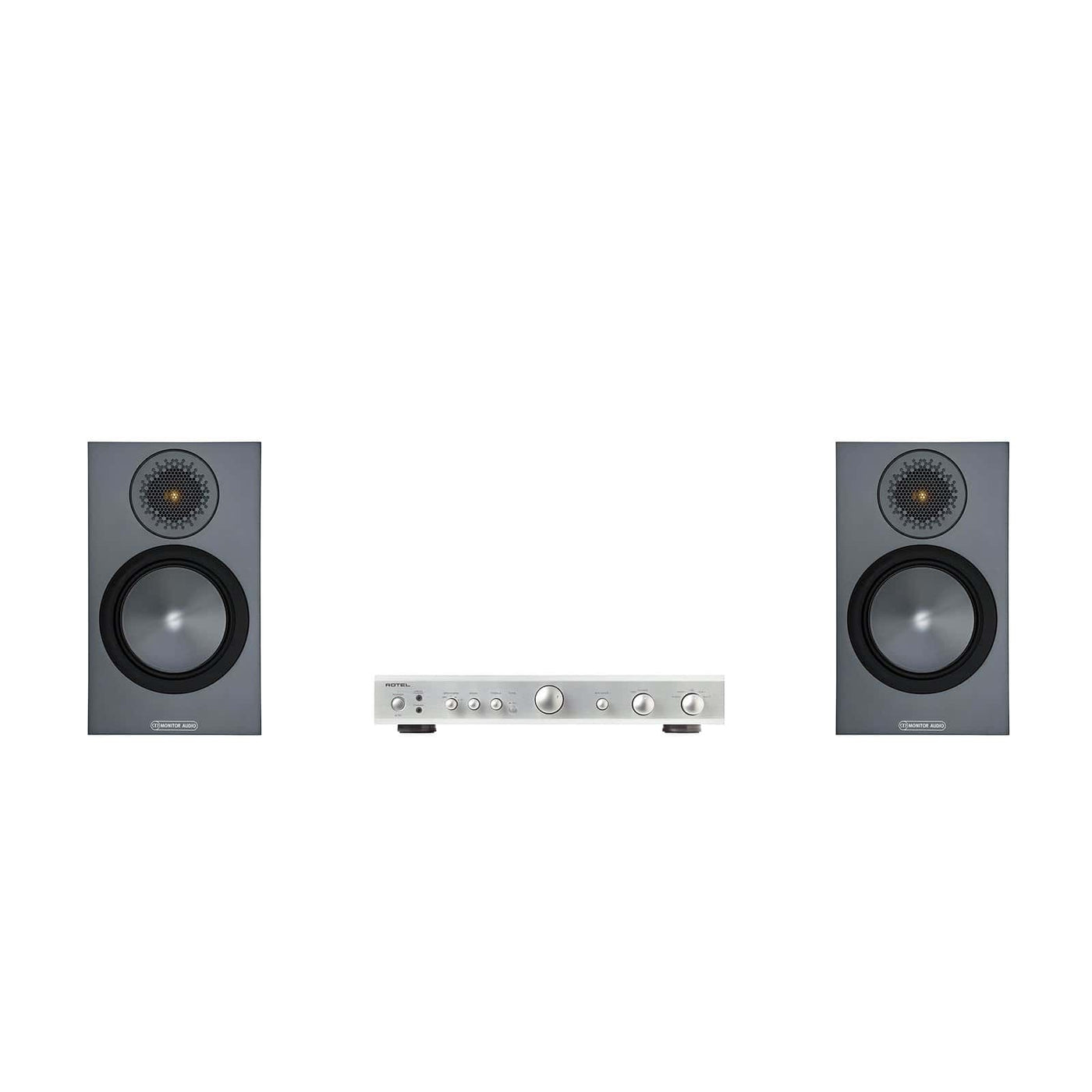 Monitor Audio Bronze 50 Speakers and Rotel Amplifier Package