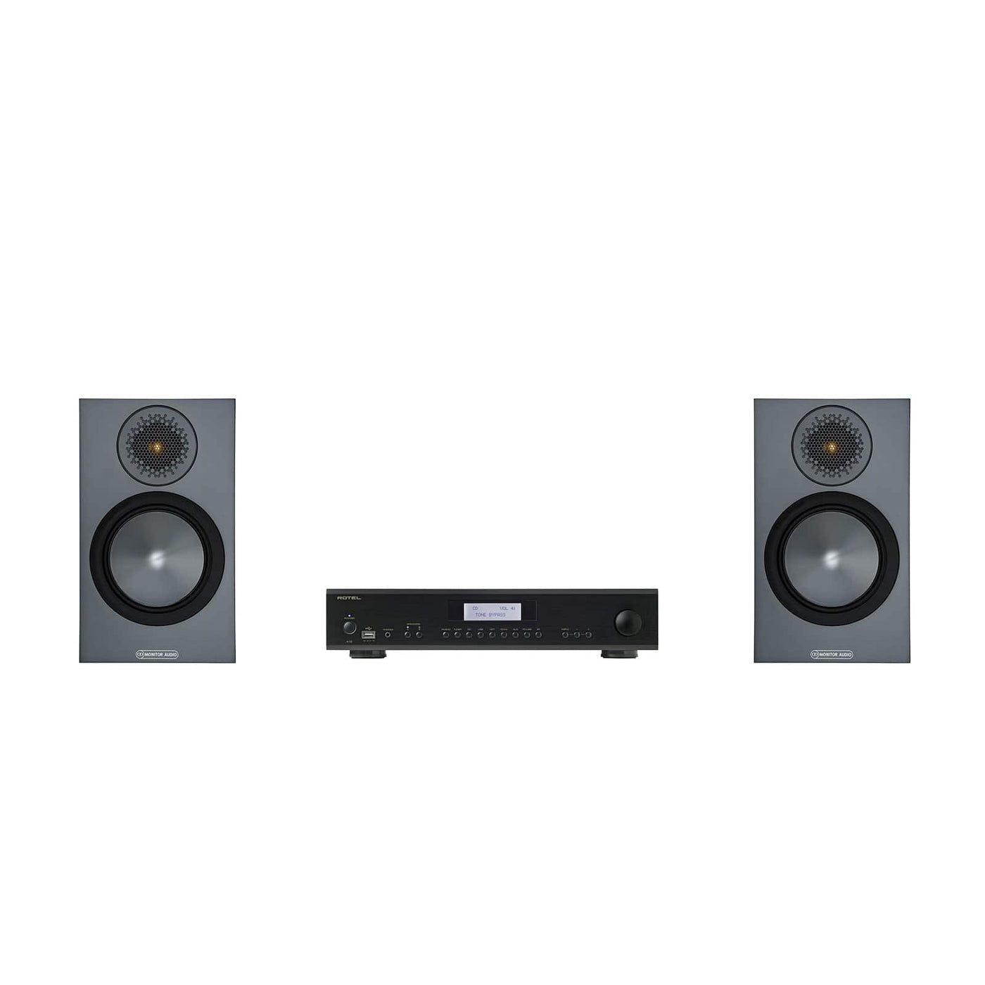Monitor Audio Bronze 50 Speakers and Rotel Amplifier Package