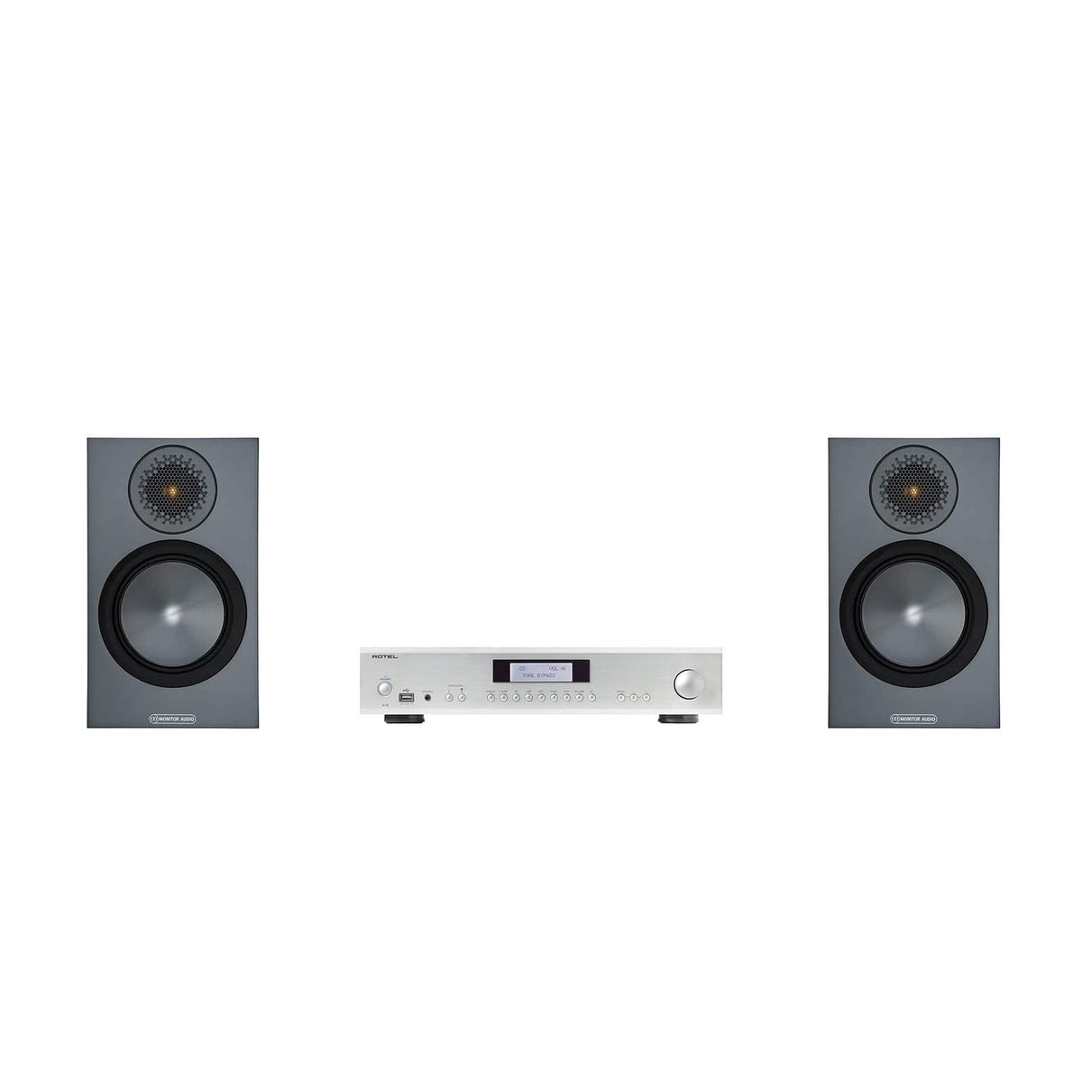 Monitor Audio Bronze 50 Speakers and Rotel Amplifier Package