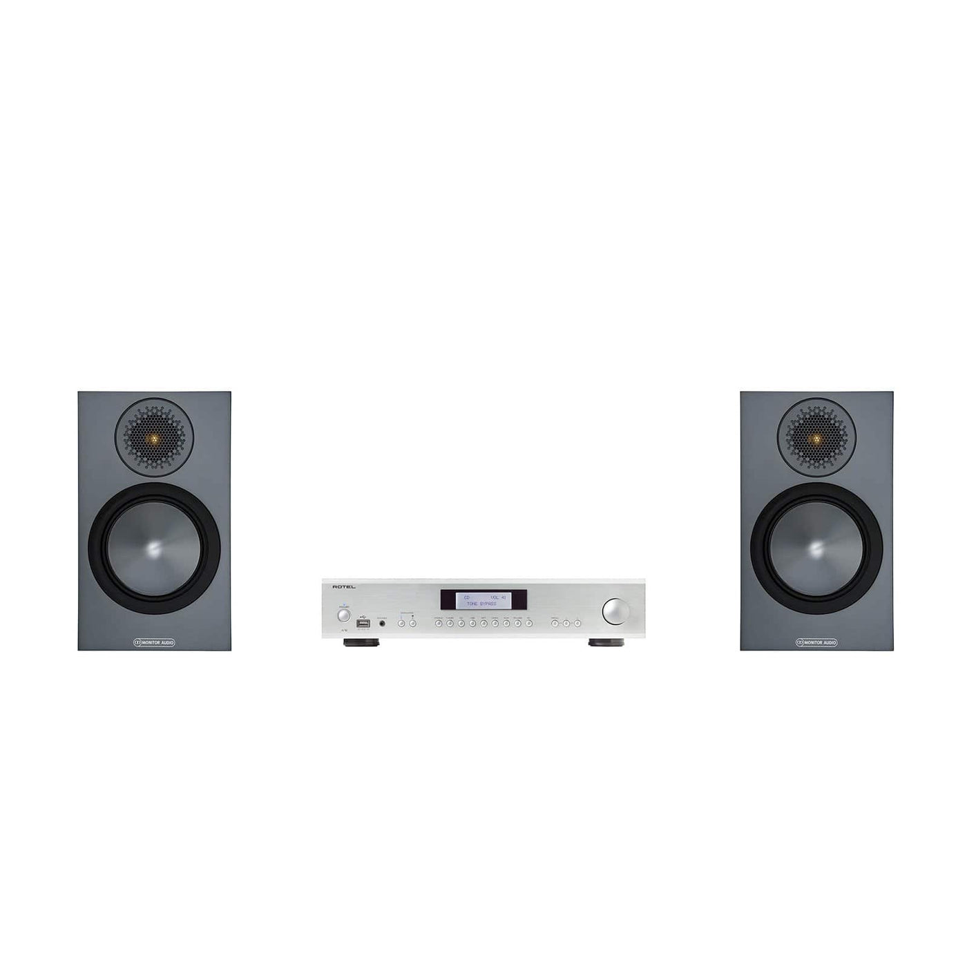 Monitor Audio Bronze 50 Speakers and Rotel Amplifier Package
