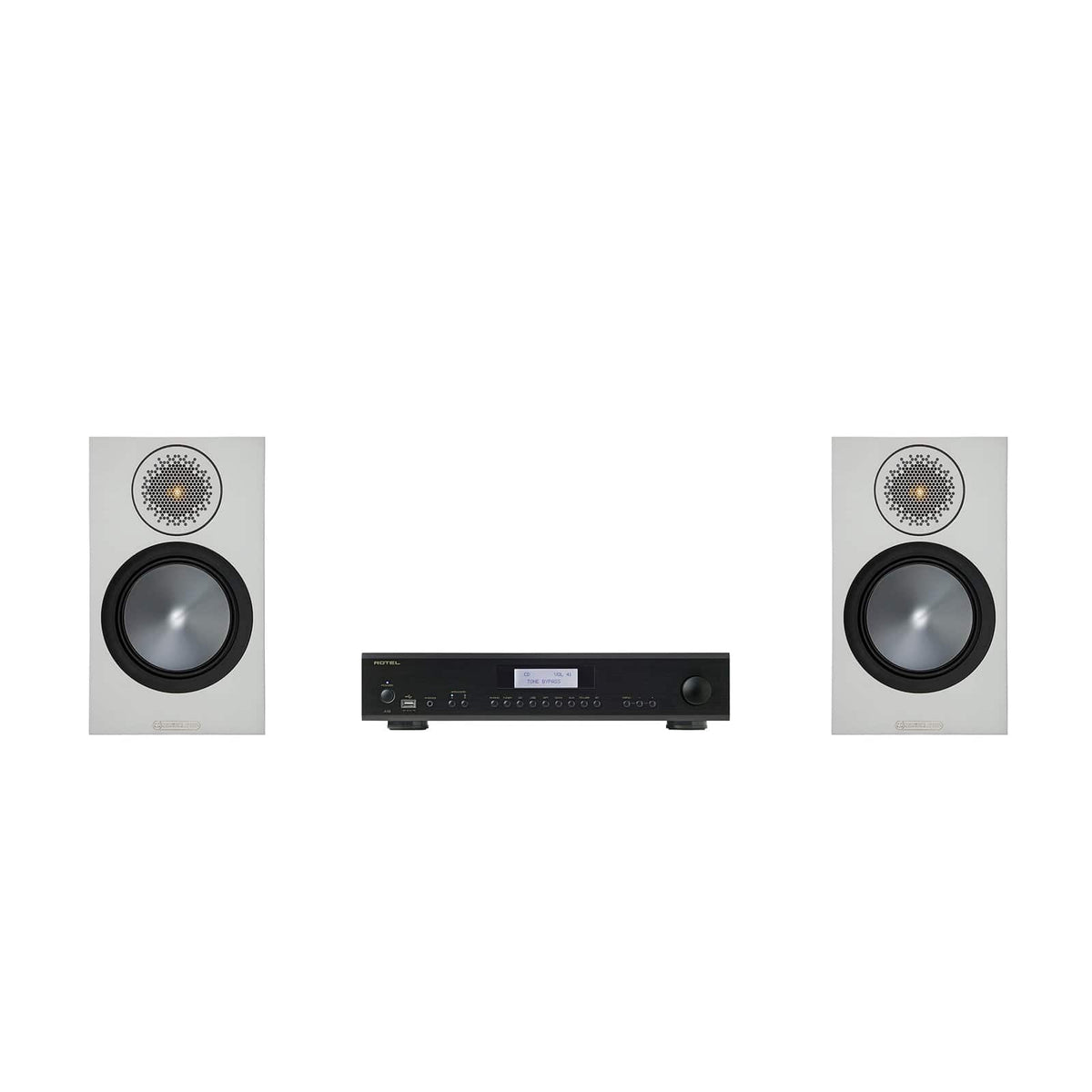 Monitor Audio Bronze 50 Speakers and Rotel Amplifier Package