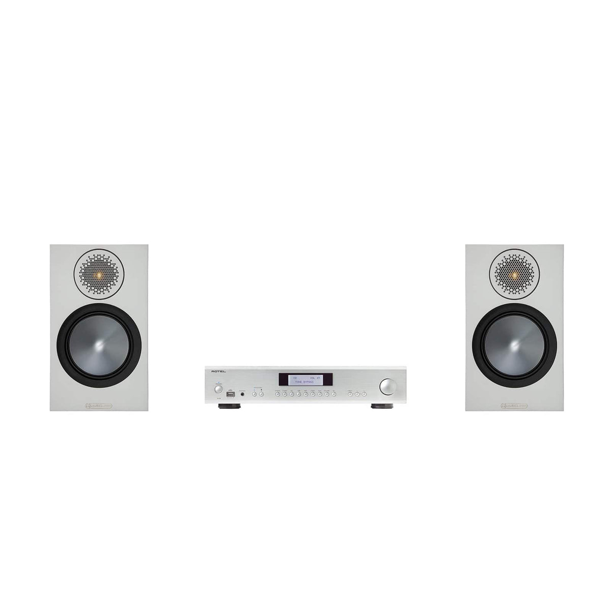 Monitor Audio Bronze 50 Speakers and Rotel Amplifier Package