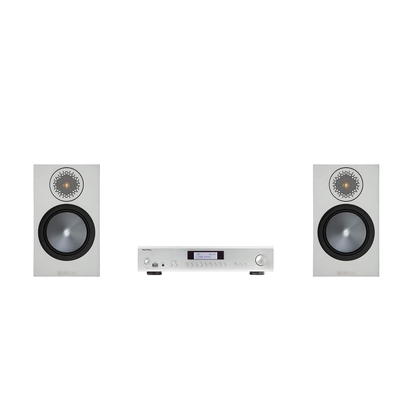 Monitor Audio Bronze 50 Speakers and Rotel Amplifier Package