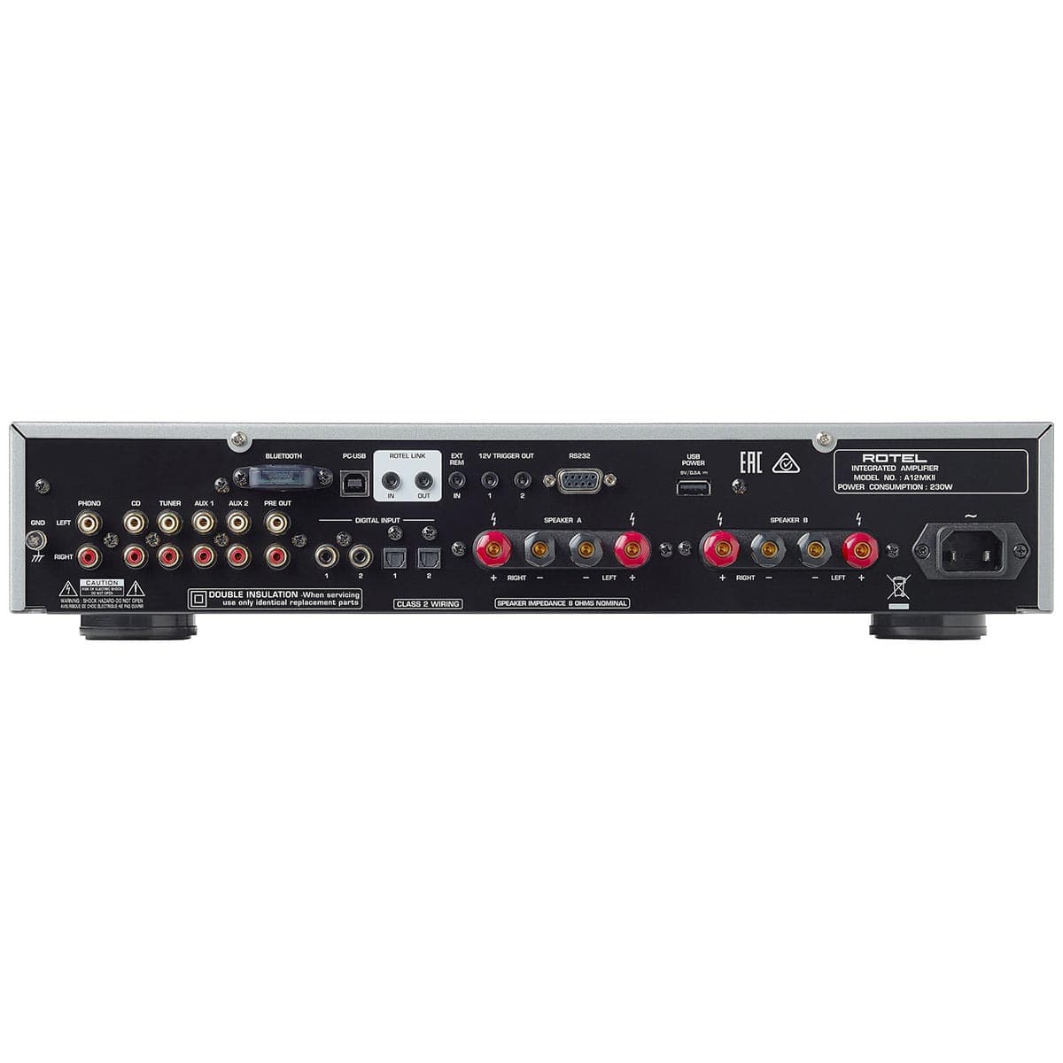 Rotel Rotel A12mk2 Integrated Amplifier Class AB aptX Bluetooth Integrated Amplifiers