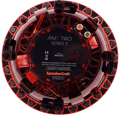 Speaker Craft AIM7 TWO Series 2 7″ 2-way In-Ceiling Speaker w/ Glass Fiber Woofer, Silk Dome ARC Tweeter Array