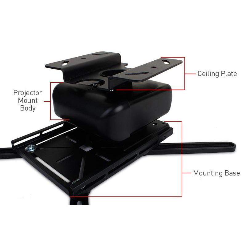Strong Strong Projector Mounting Bracket  with Fine Adjustment in Black Projector Mounts
