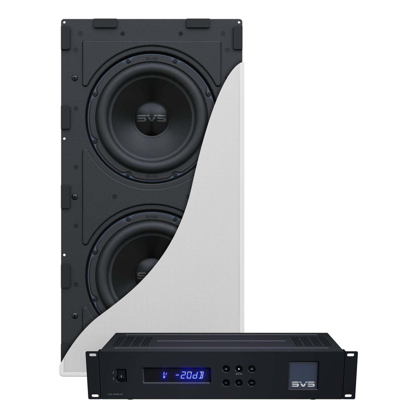 SVS Sound SVS 3000 In-Wall Single Subwoofer System (including rack-mount STA-800D2) Subwoofers